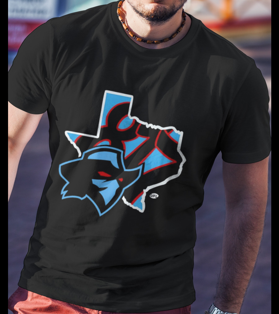San Antonio Brahmas Texas United Football Team Logo Map T-Shirt
