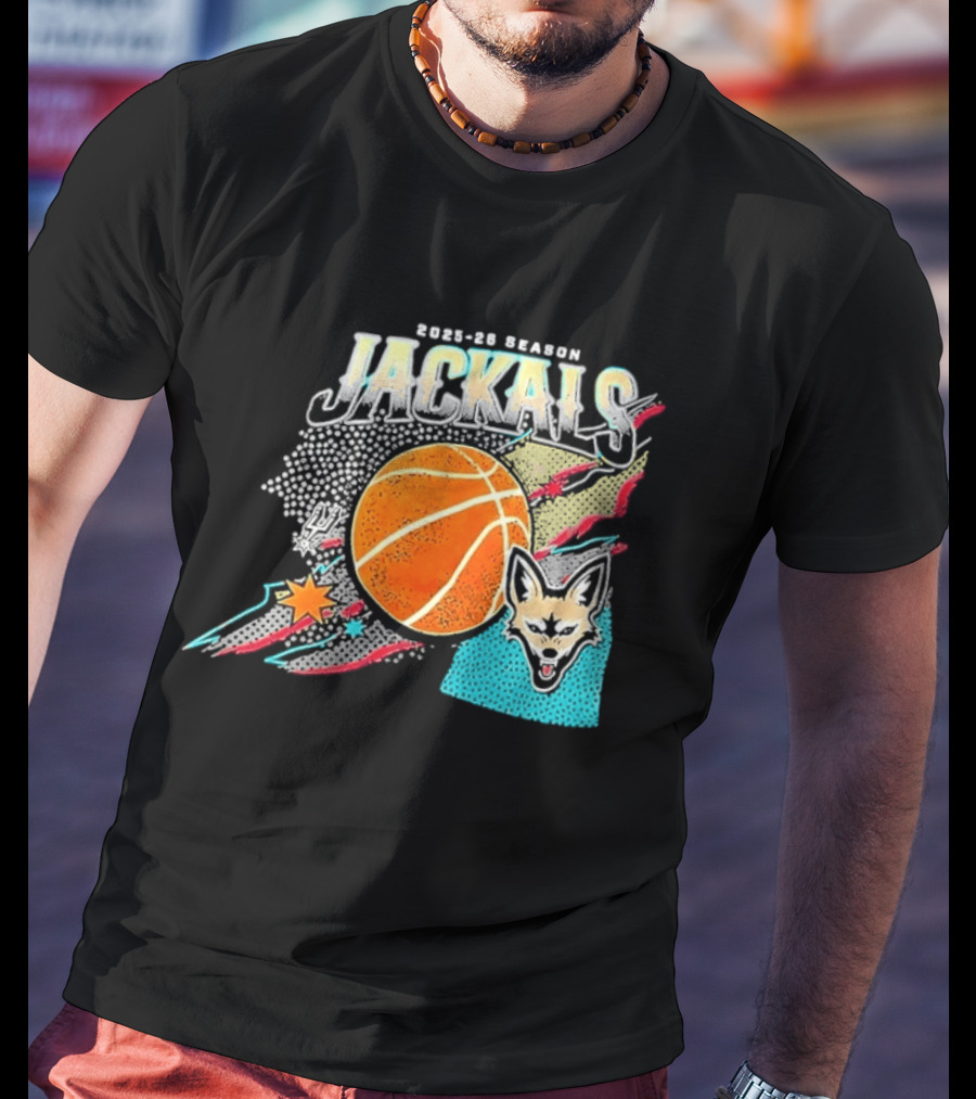 2025 26 Season Jackals Basketball Team With Fox And Starburst T-Shirt