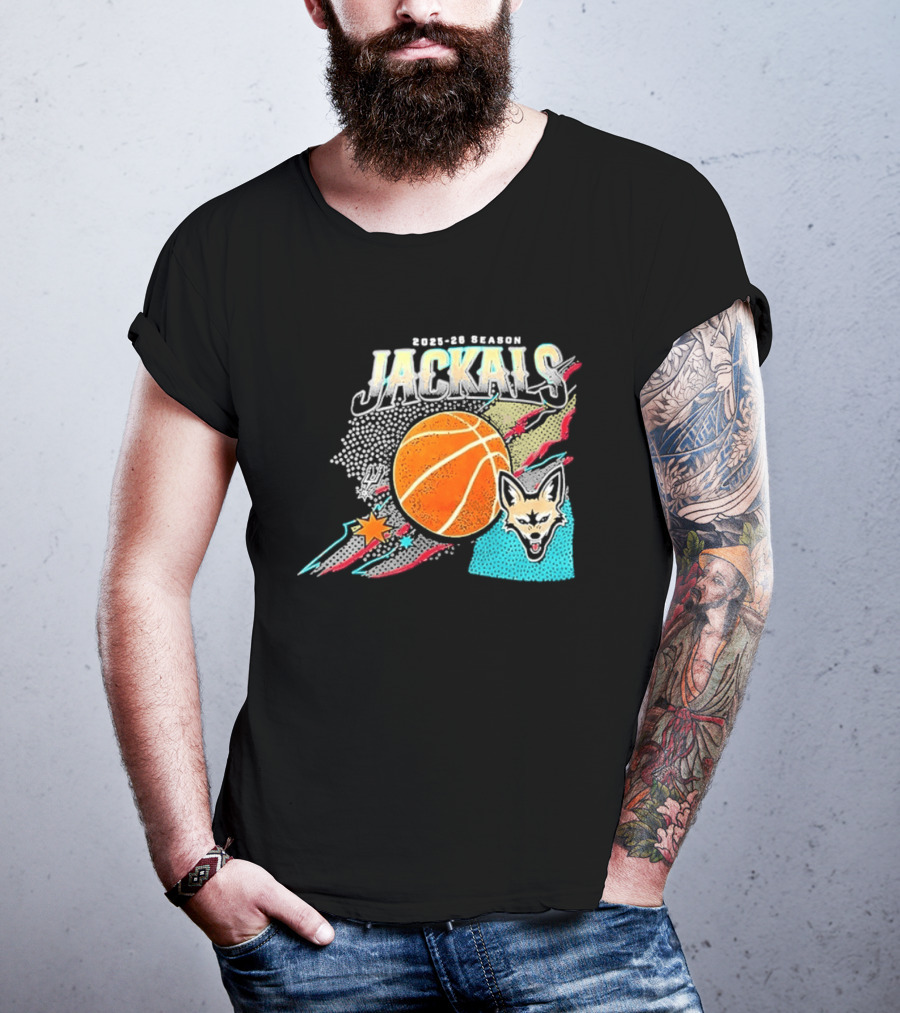 2025 26 Season Jackals Basketball Team With Fox And Starburst T-Shirt
