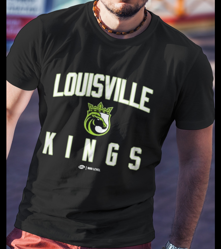 Louisville Kings UFL High Level Green Block Letters T-Shirt
