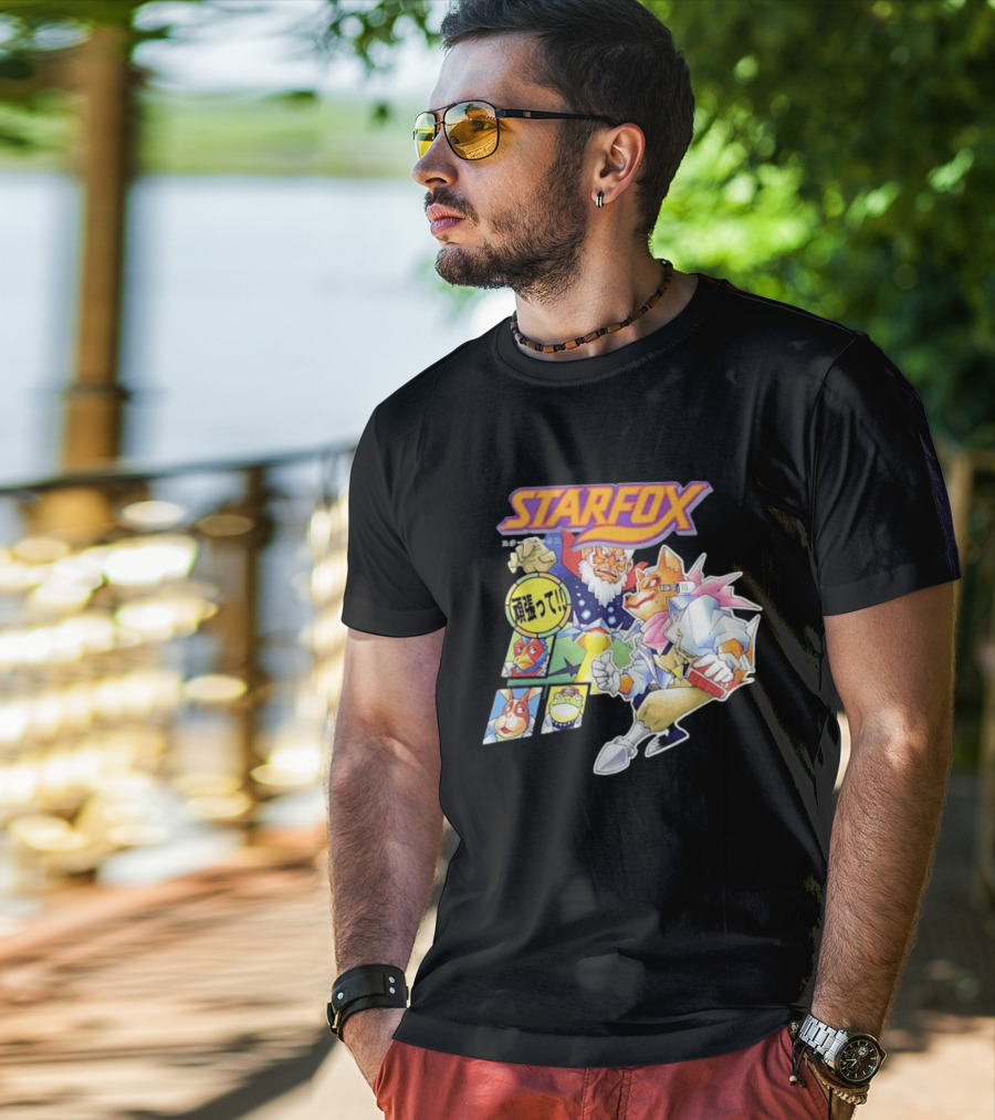 Starfox Japanese Kanji Manga Style Characters T-Shirt