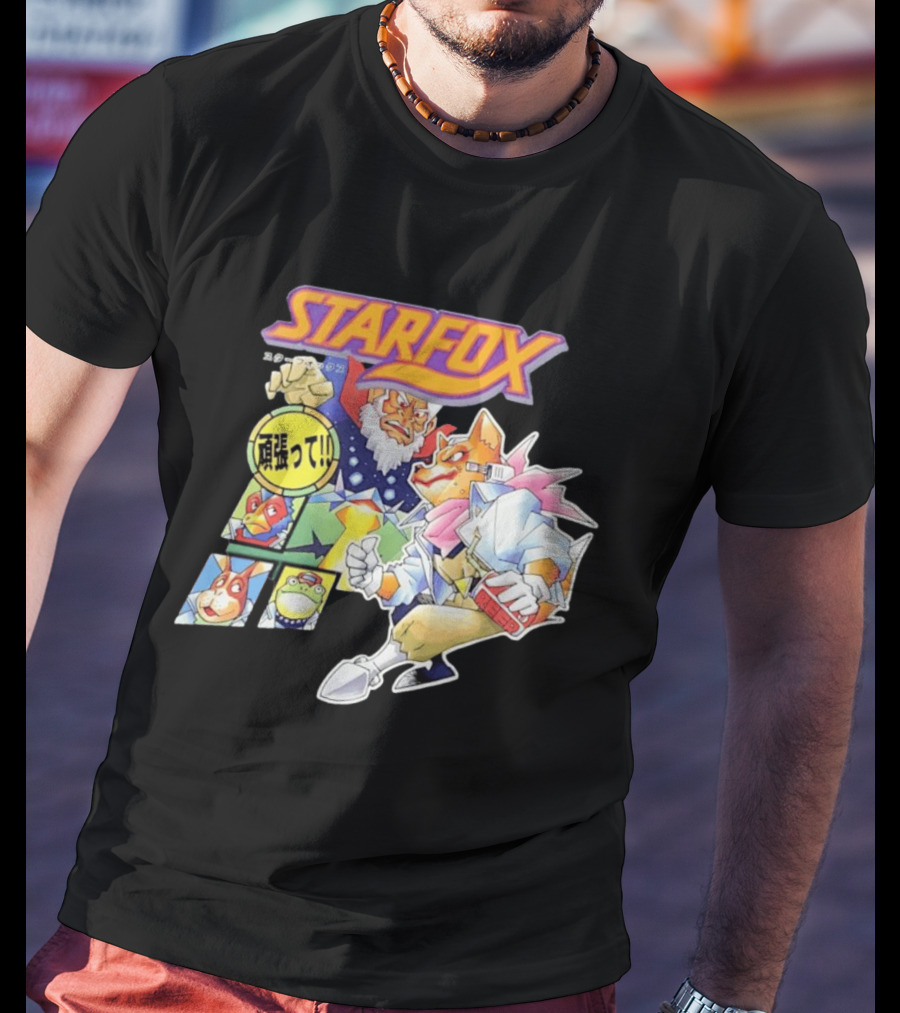 Starfox Japanese Kanji Manga Style Characters T-Shirt