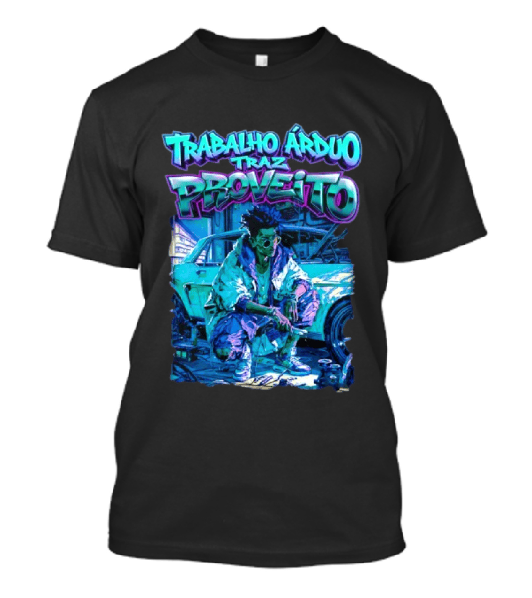 Trabalho Árduo Traz Proveito Neon T-Shirt