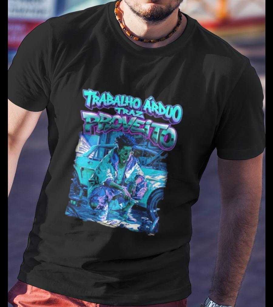 Trabalho Árduo Traz Proveito Neon T-Shirt