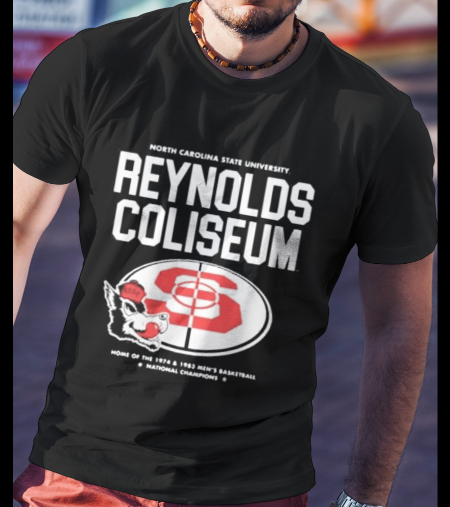 NC State University Reynolds Coliseum Home Of 1983 NCAA Men's Basketball Champions T-Shirt
