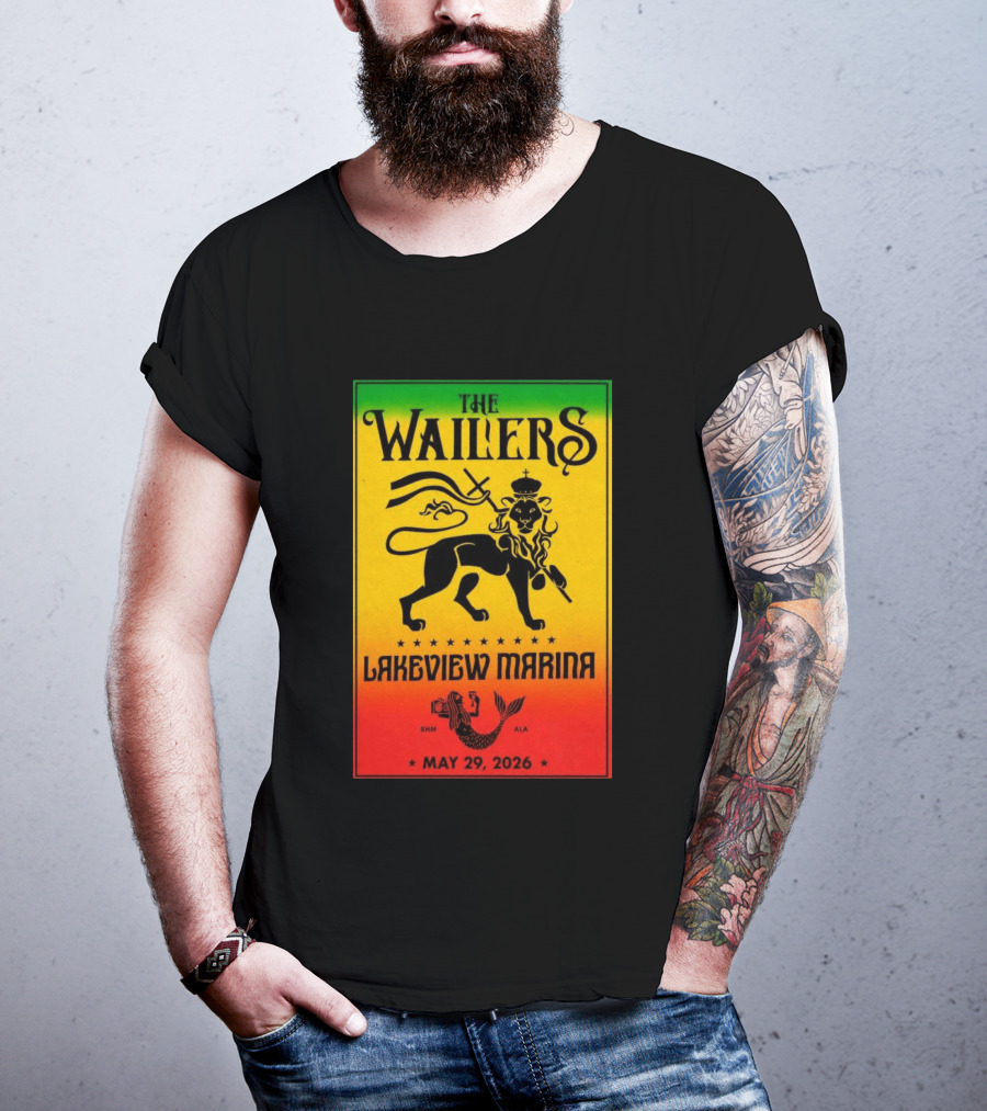 The Wailers Lakeview Marina Birmingham AL May 29 2026 Lion And Mermaid T-Shirt