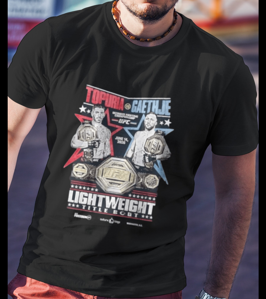 Topuria Vs Gaethje UFC Lightweight Title Bout June 14 2026 Championship T-Shirt