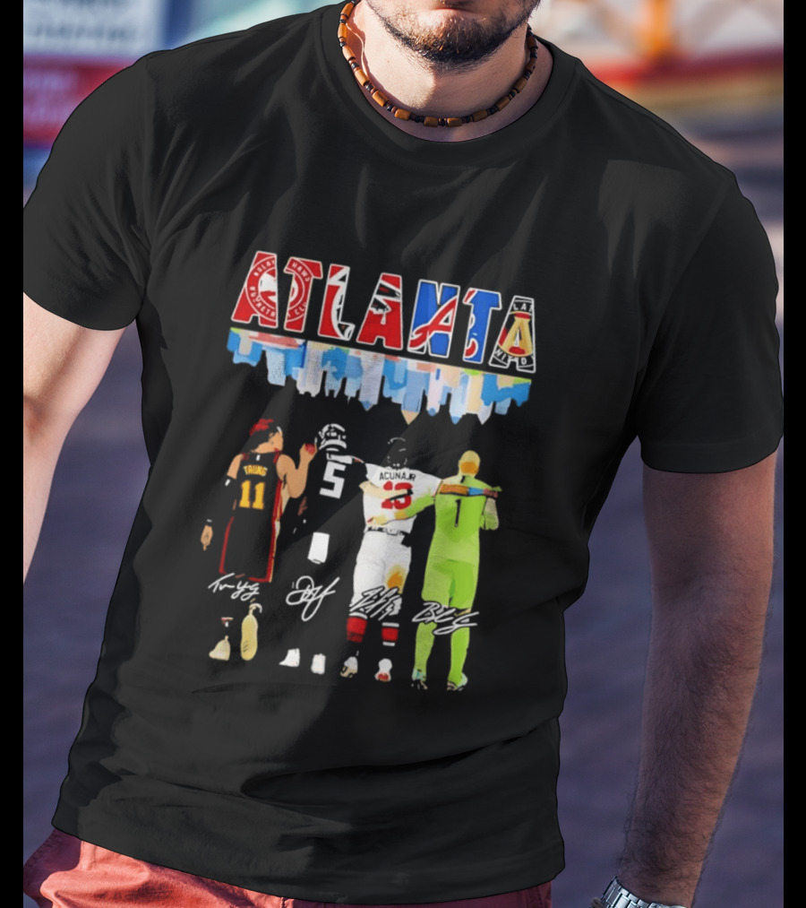 Atlanta Sports Trae Young Ronald Acuña Jr Hawks Falcons Braves United FC NBA MLB MLS T-Shirt