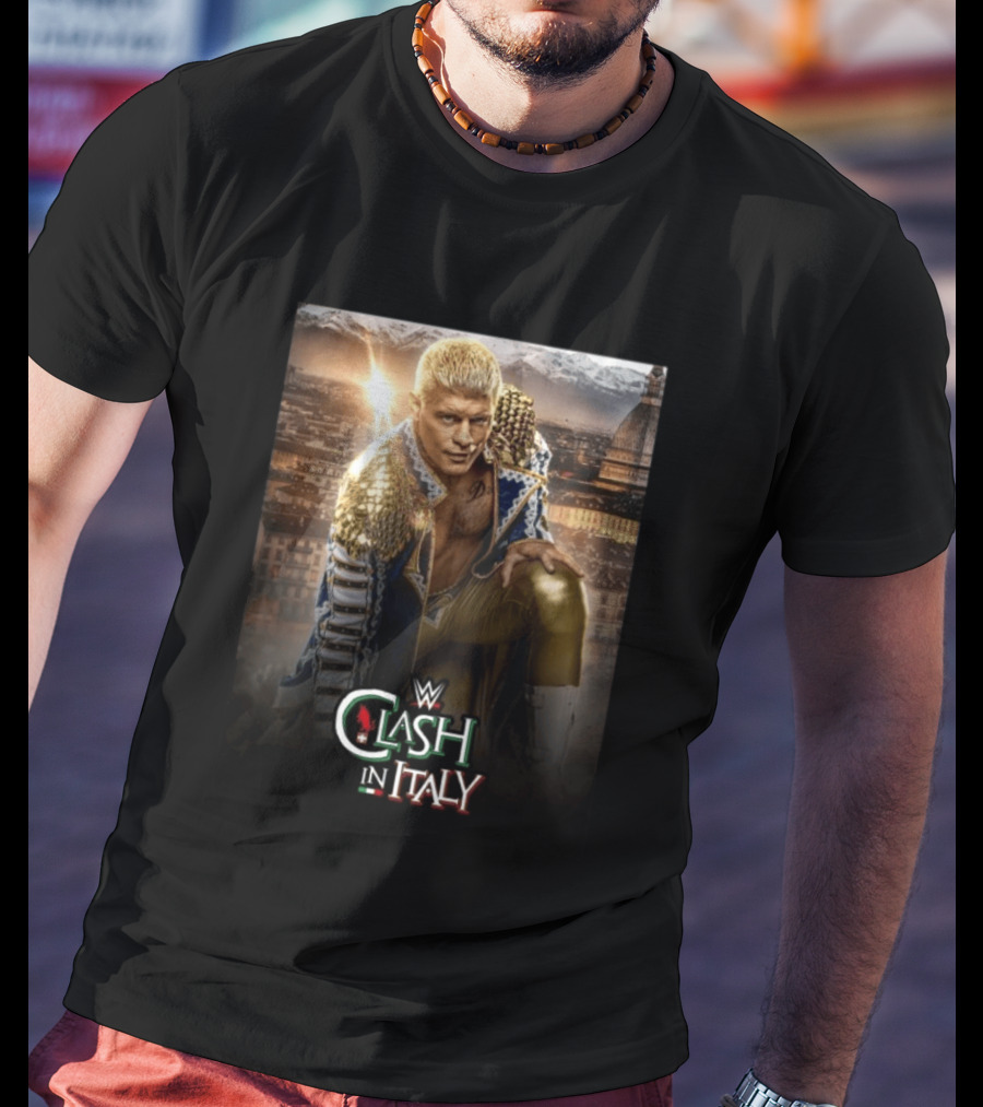WWE Clash In Italy Turin 2023 Event Featuring Wrestling Star T-Shirt