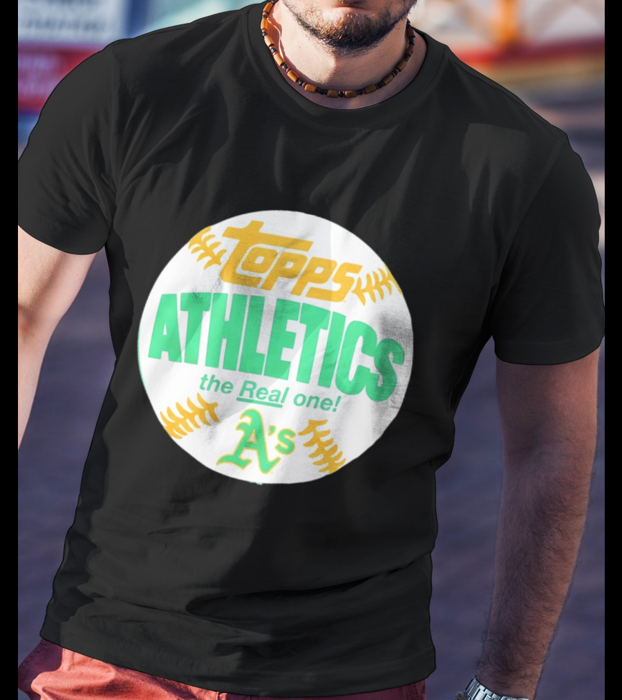 Topps Athletics The Real One A's Baseball T-Shirt