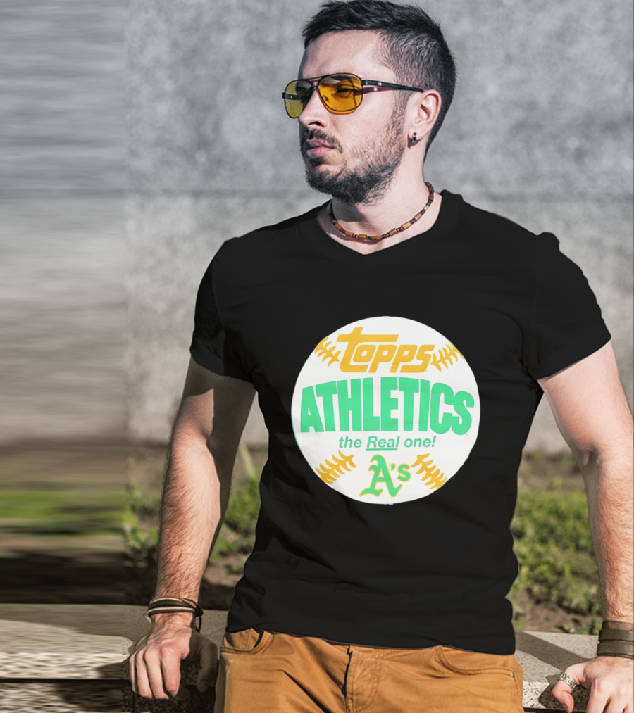 Topps Athletics The Real One A's Baseball T-Shirt