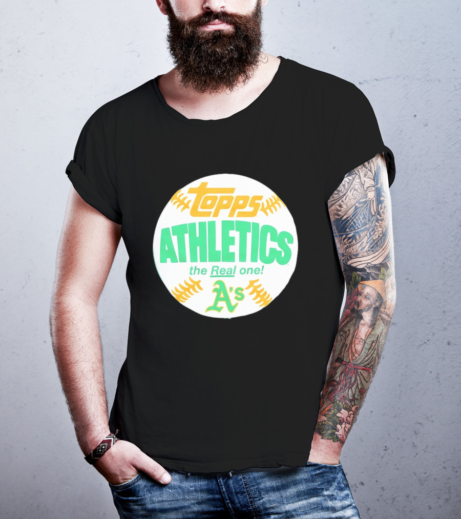 Topps Athletics The Real One A's Baseball T-Shirt