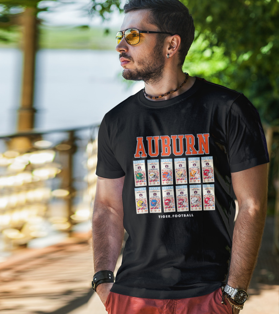 Auburn Football Schedule 2023 Game Days Baylor Florida Vanderbilt Tennessee LSU Alabama T-Shirt