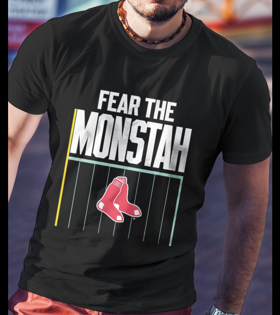 Boston Red Sox Fear The Monstah Major League Baseball Green Monster T-Shirt