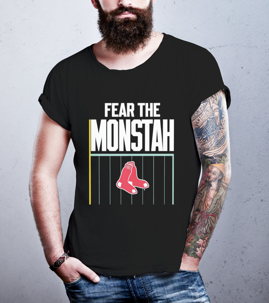 Boston Red Sox Fear The Monstah Major League Baseball Green Monster T-Shirt