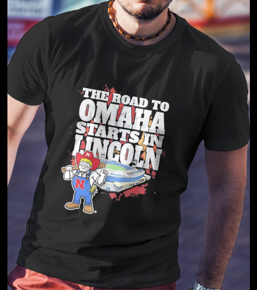 Herbie Husker Cornhuskers Road To Omaha Lincoln Nebraska Stadium T-Shirt