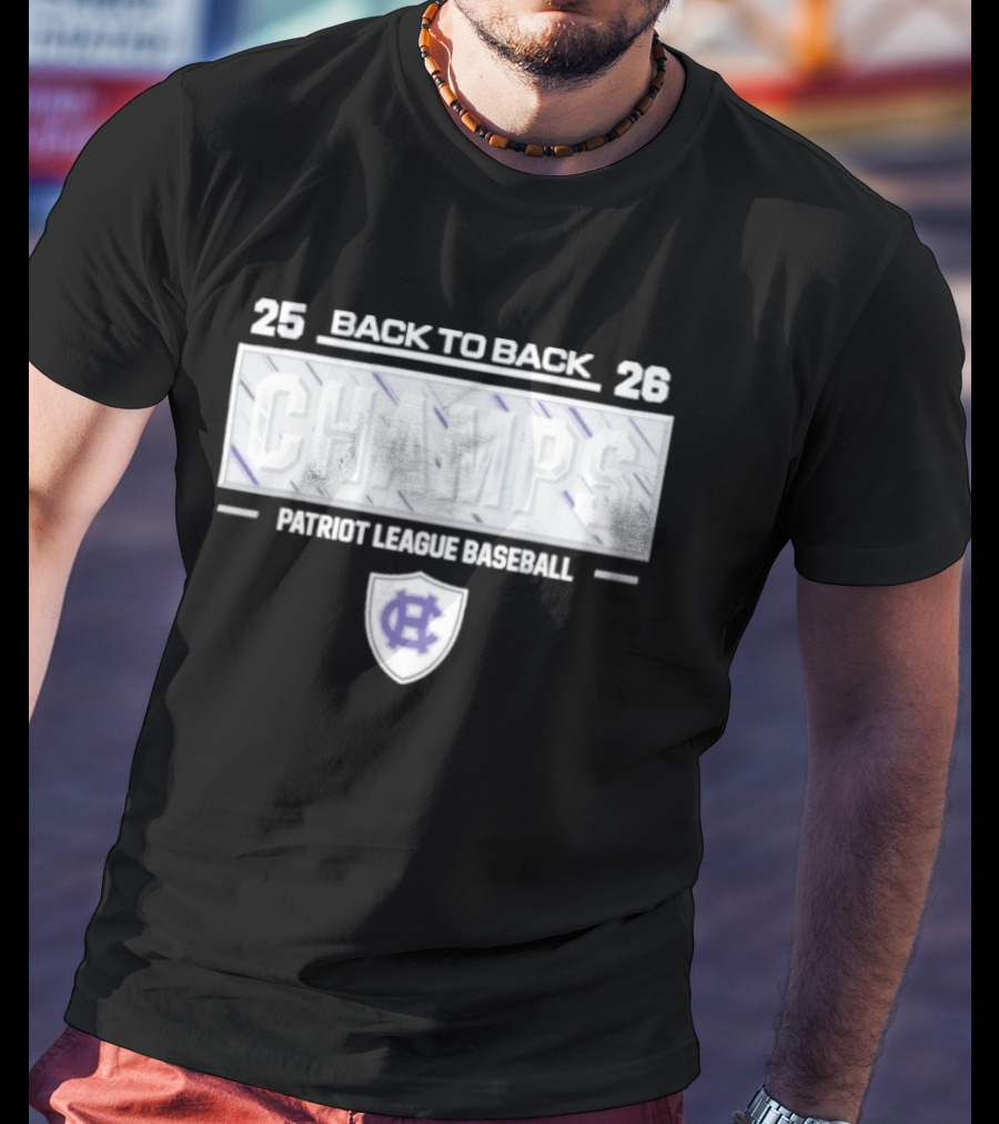 Back To Back Champs 2026 Patriot League Baseball Holy Cross T-Shirt