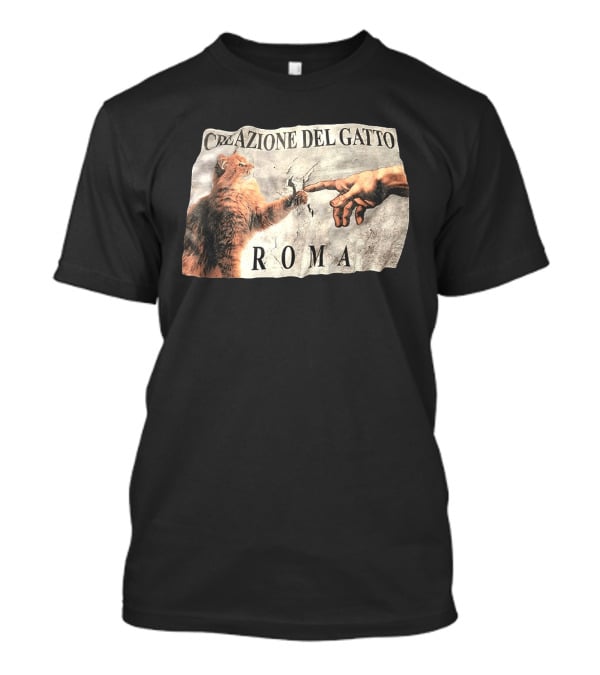 Creazione Del Gatto Cat Artwork Roma T-Shirt