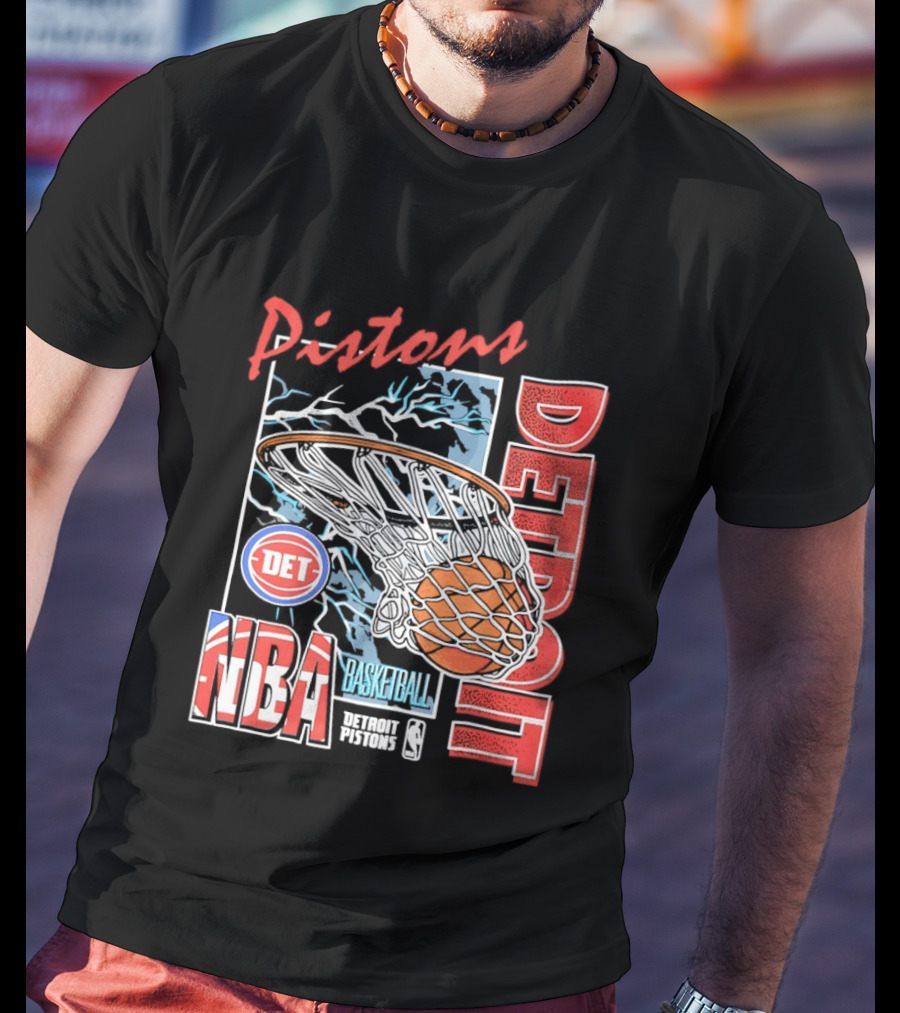 Pistons Detroit NBA Basketball DET Hoops 6 T-Shirt