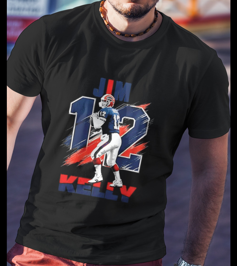 Jim Kelly 12 Buffalo Bills Football Player T-Shirt