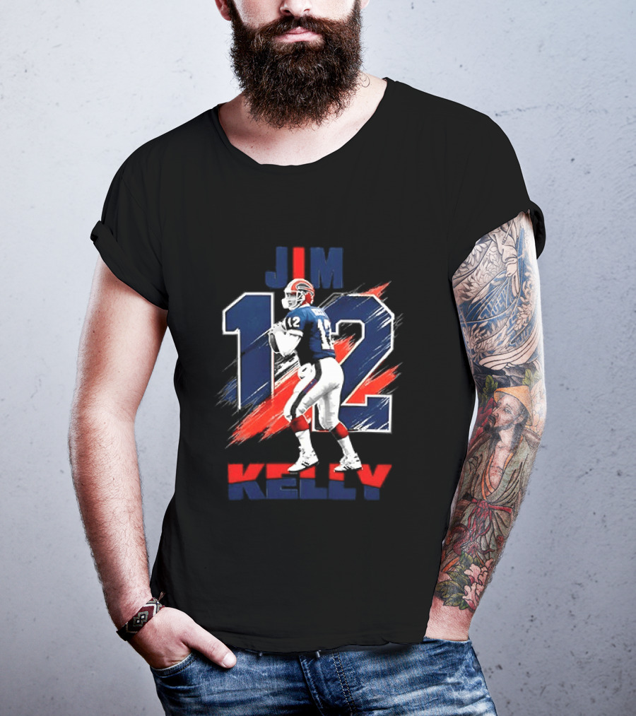 Jim Kelly 12 Buffalo Bills Football Player T-Shirt