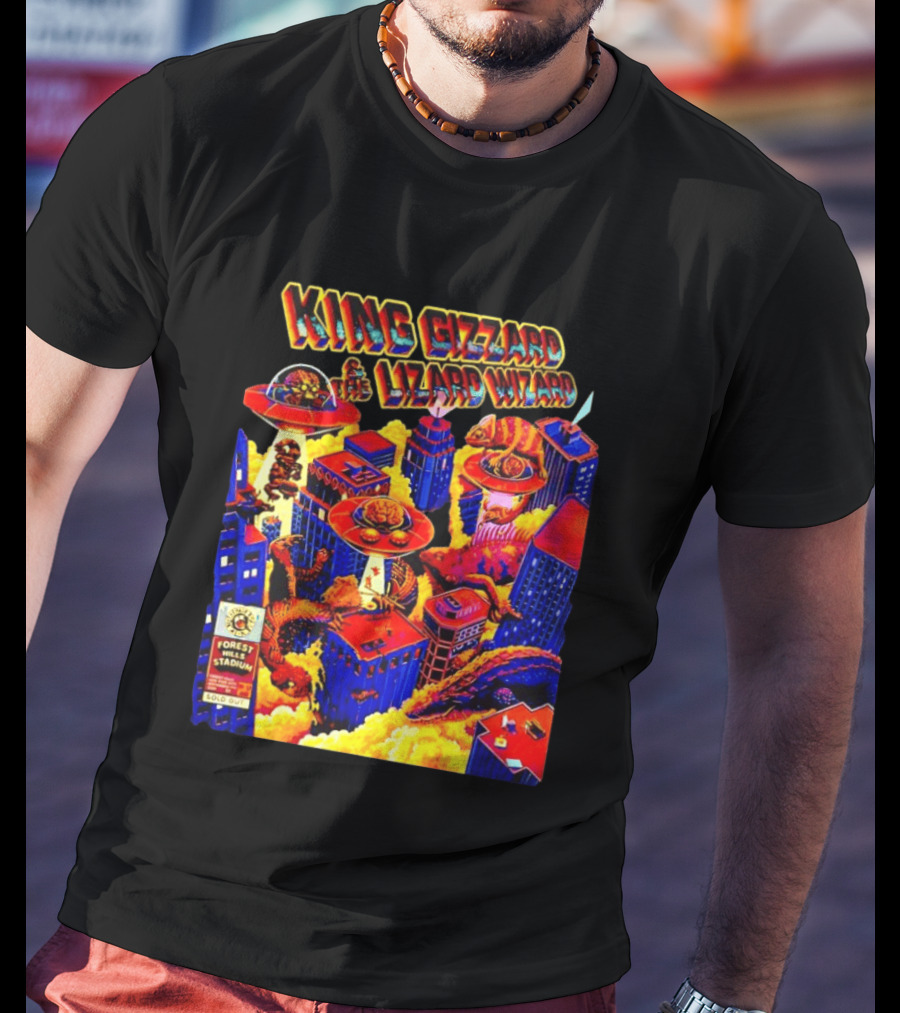 King Gizzard & The Lizard Wizard Forest Hills Stadium Sold Out Giant Monsters City Tour 2026 T-Shirt