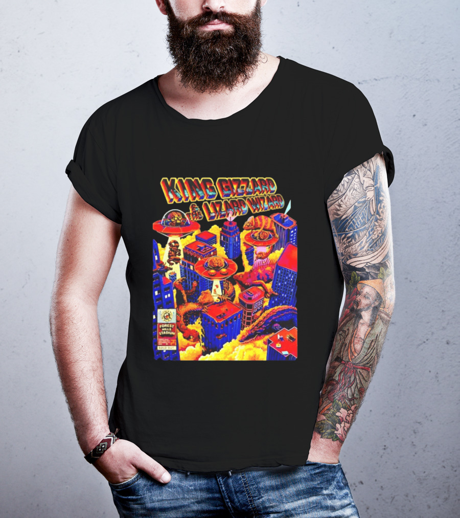 King Gizzard & The Lizard Wizard Forest Hills Stadium Sold Out Giant Monsters City Tour 2026 T-Shirt
