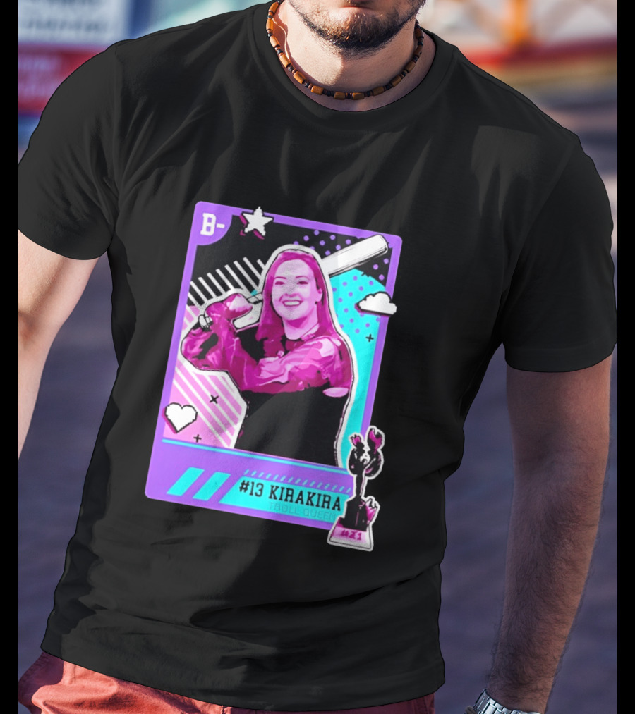 B Kirakira Troll Queen 13 X1 Star Baseball Player Card T-Shirt