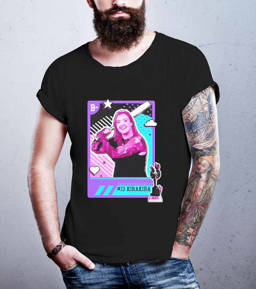 B Kirakira Troll Queen 13 X1 Star Baseball Player Card T-Shirt