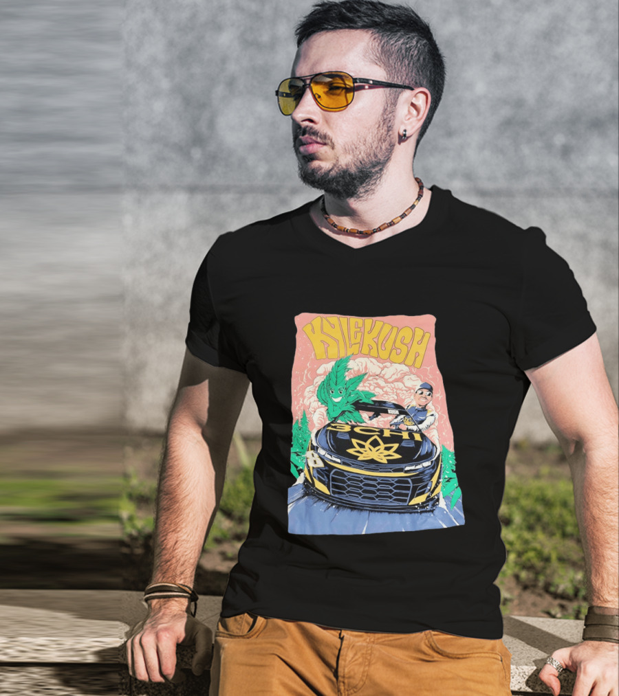 Kyle Kush NASCAR 8 3CHI Racing Car Cannabis T-Shirt