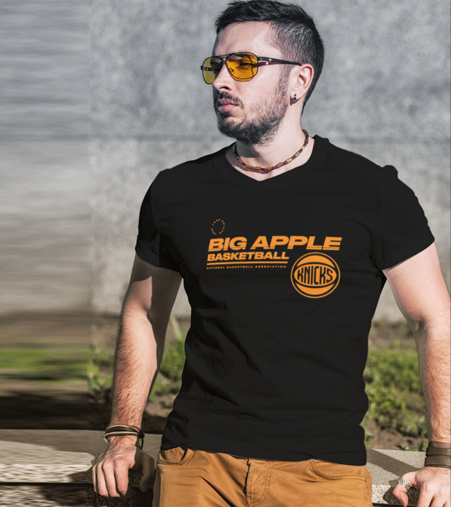 Big Apple Basketball New York Knicks National Basketball Association T-Shirt