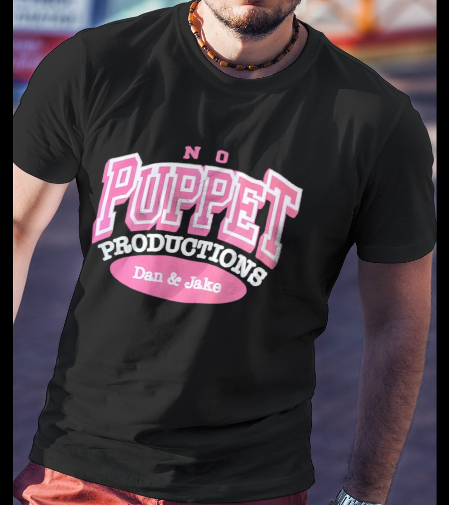 No Puppet Productions Dan & Jake Pink T-Shirt