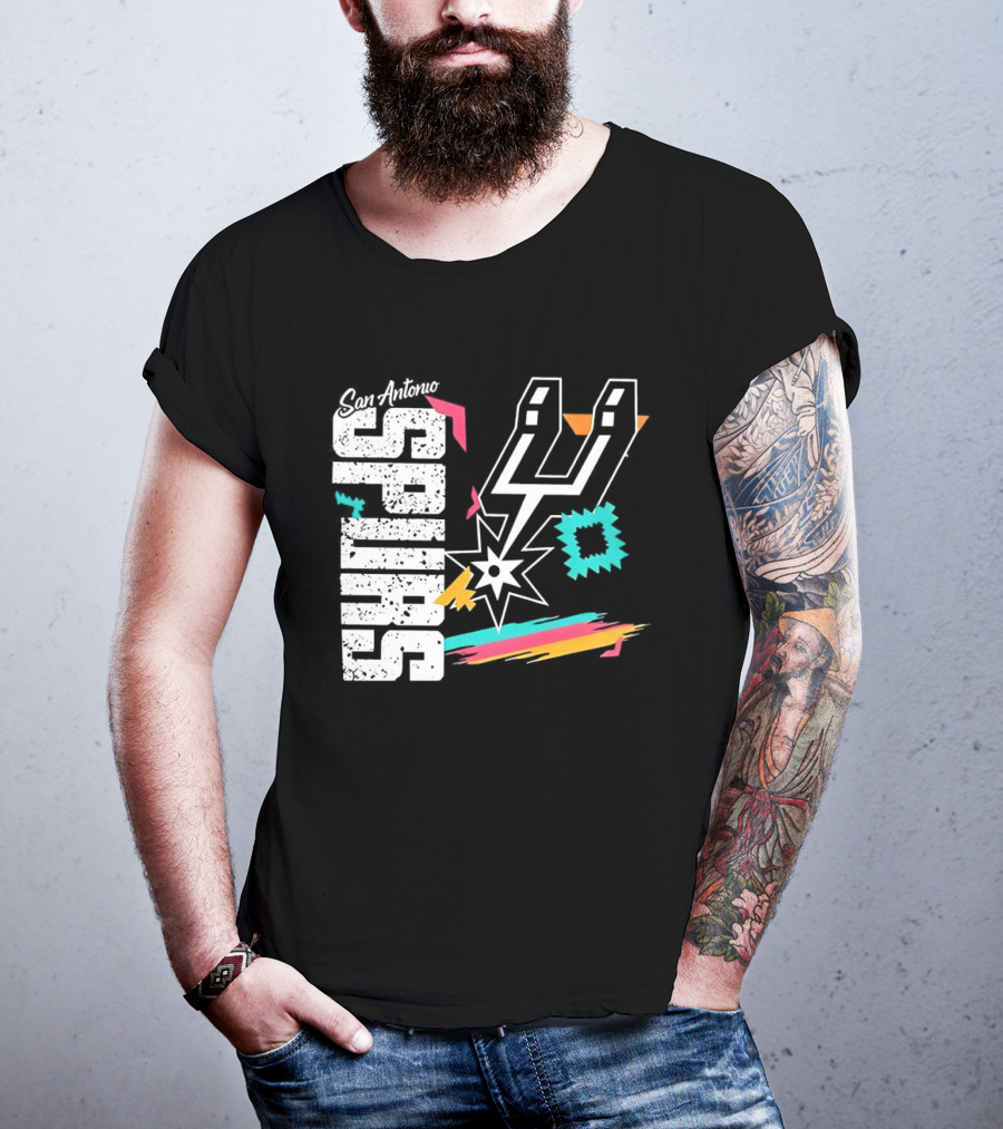 San Antonio Spurs Texas Basketball Retro Style NBA Team T-Shirt
