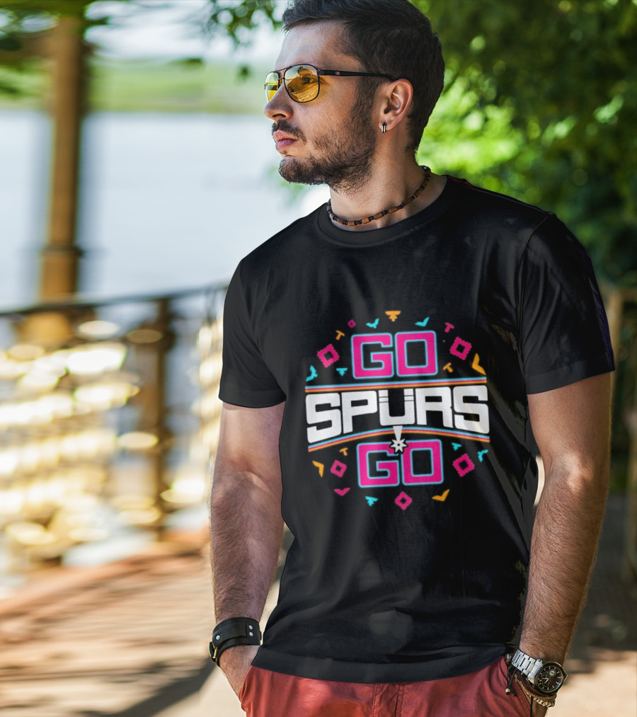 Go Spurs Go San Antonio Spurs NBA Team Spirit Celebration T-Shirt