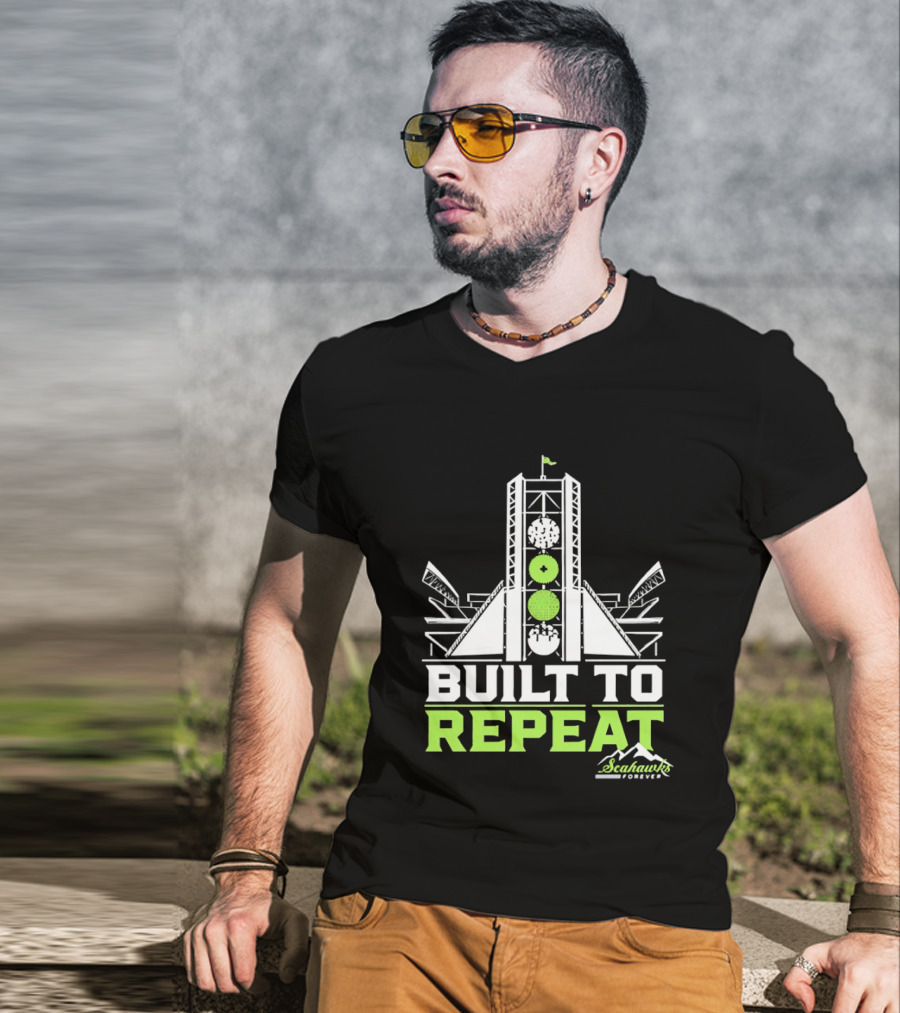 Seattle Seahawks Built To Repeat Stadium Celebration T-Shirt