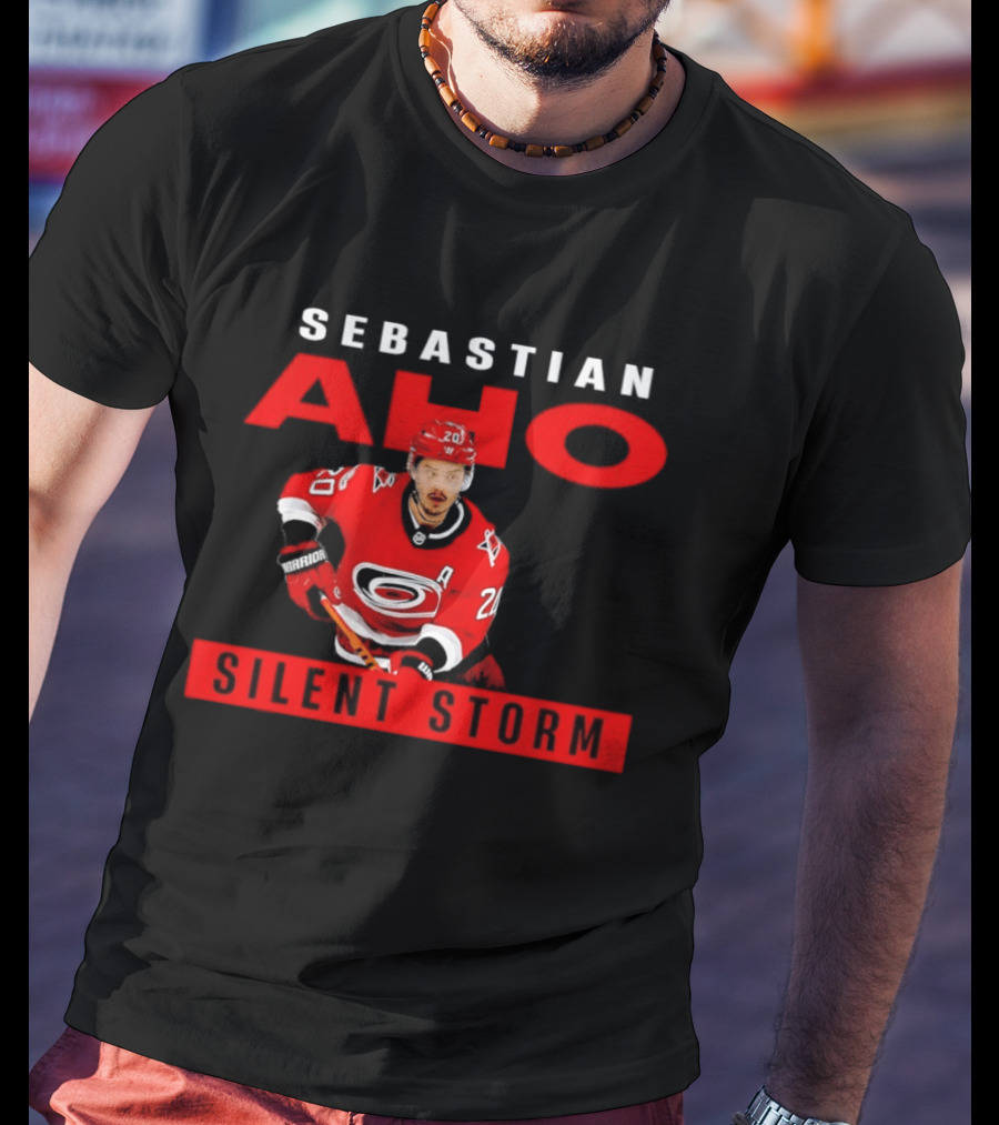 Sebastian Aho Carolina Hurricanes Silent Storm NHL T-Shirt