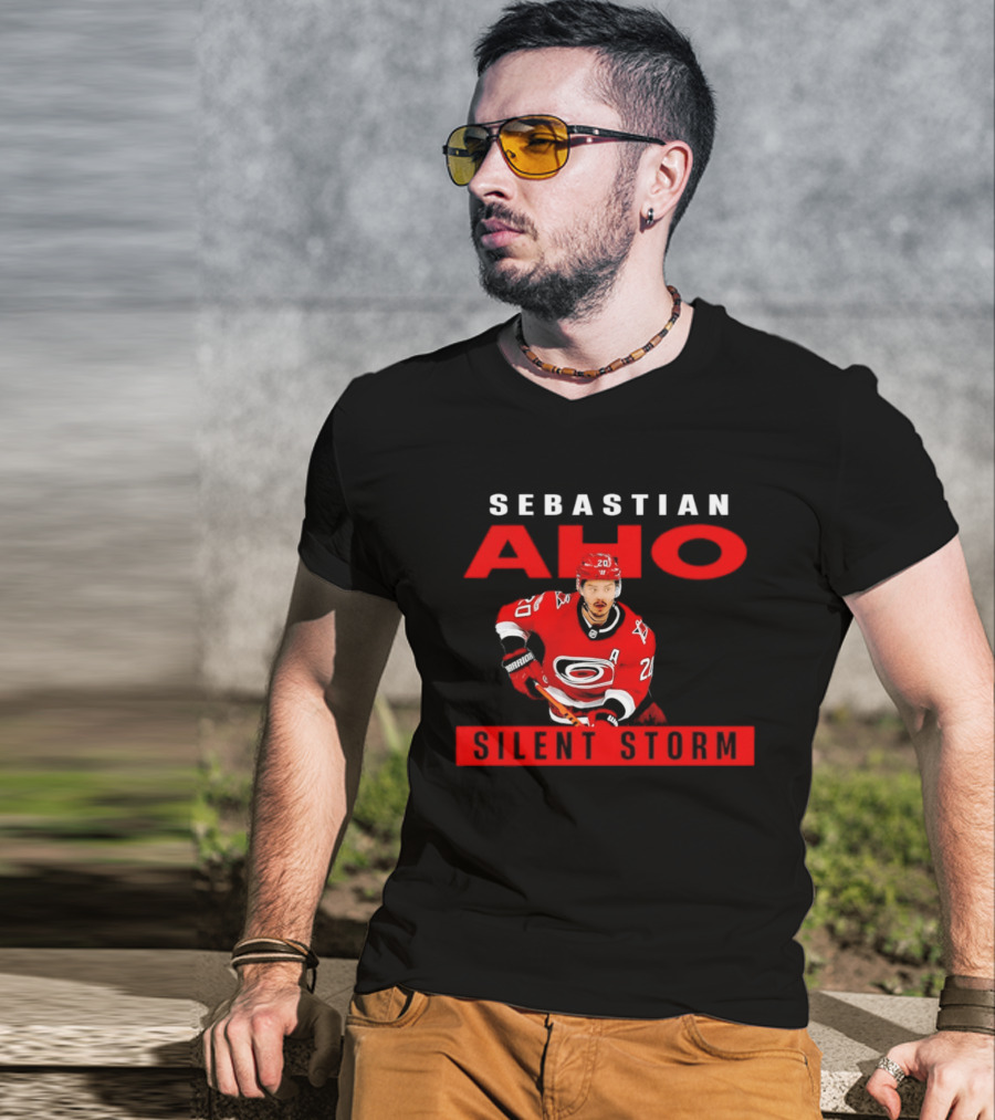 Sebastian Aho Carolina Hurricanes Silent Storm NHL T-Shirt