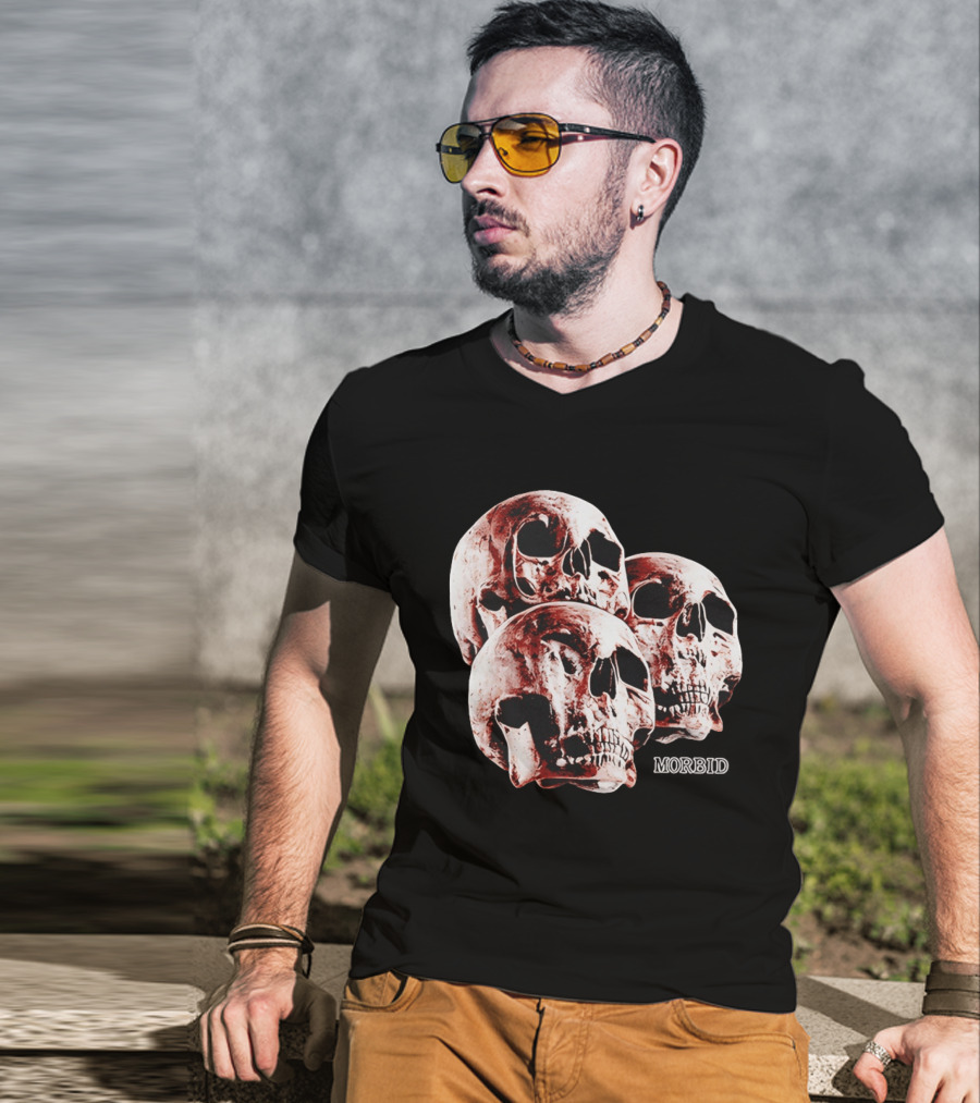 Skulls Skeleton Bones Cranium Head Anatomy Morbid Horror Death Mortality Macabre Incognito T-Shirt