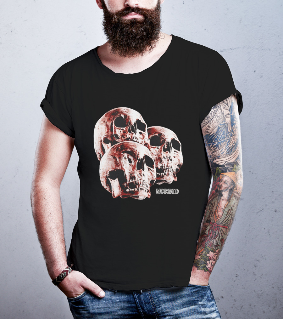 Skulls Skeleton Bones Cranium Head Anatomy Morbid Horror Death Mortality Macabre Incognito T-Shirt