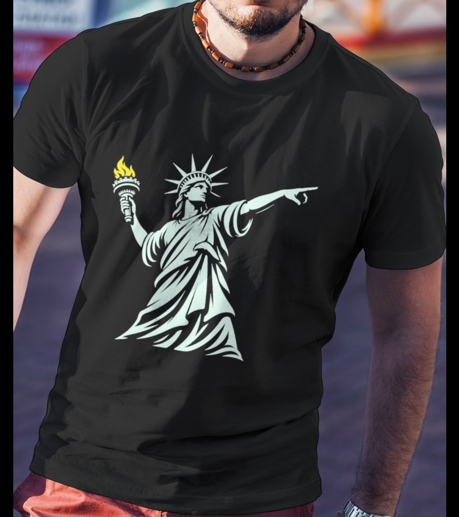 Statue Of Liberty Pointing Torch Of Freedom For Justice T-Shirt