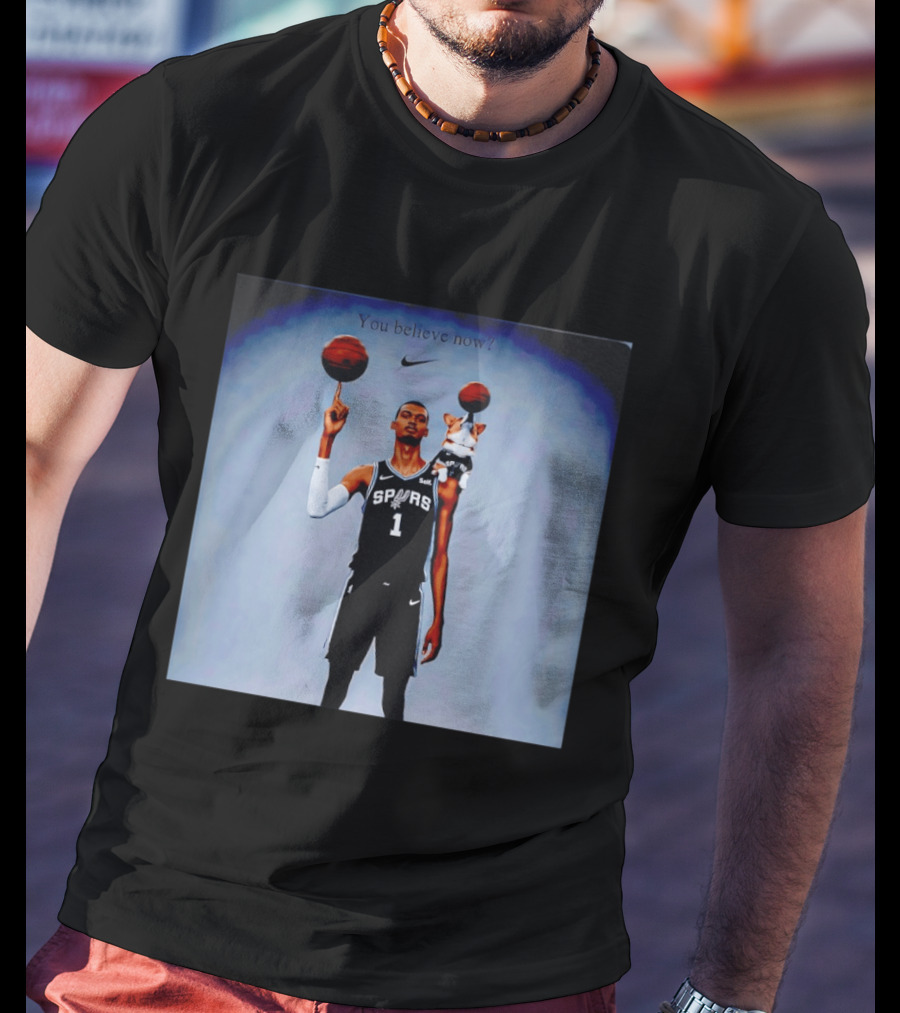 Victor Wembanyama NBA San Antonio Spurs Corgi You Believe Now T-Shirt