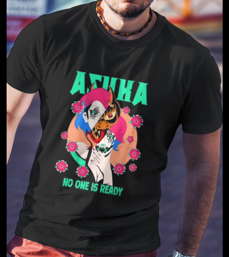 Asuka No One Is Ready Masked Floral T-Shirt