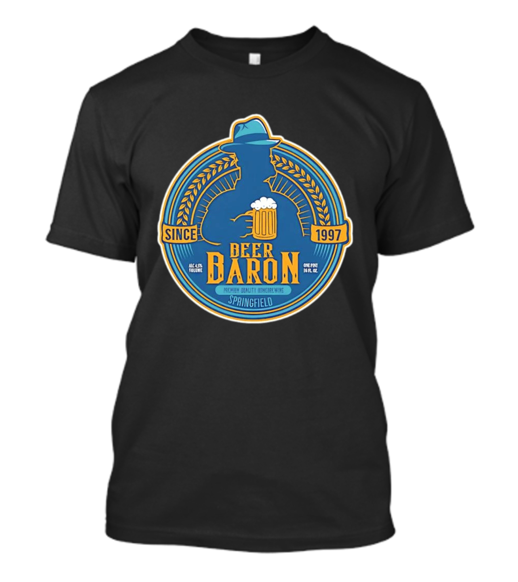 Beer Baron Since 1997 Premium Quality Homebrewing Springfield T-Shirt