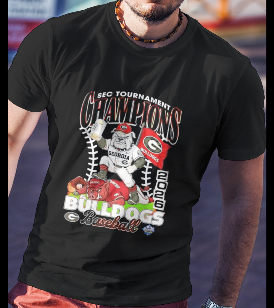 Georgia Bulldogs SEC Tournament Champions 2026 Baseball Victory T-Shirt