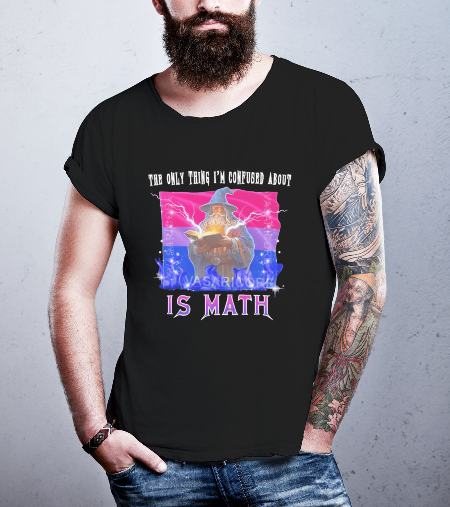 Bisexual Confused About Math Wizard With Flag T-Shirt