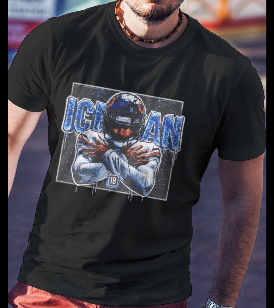 Caleb Williams Chicago Bears Iceman Football 18 Winter T-Shirt