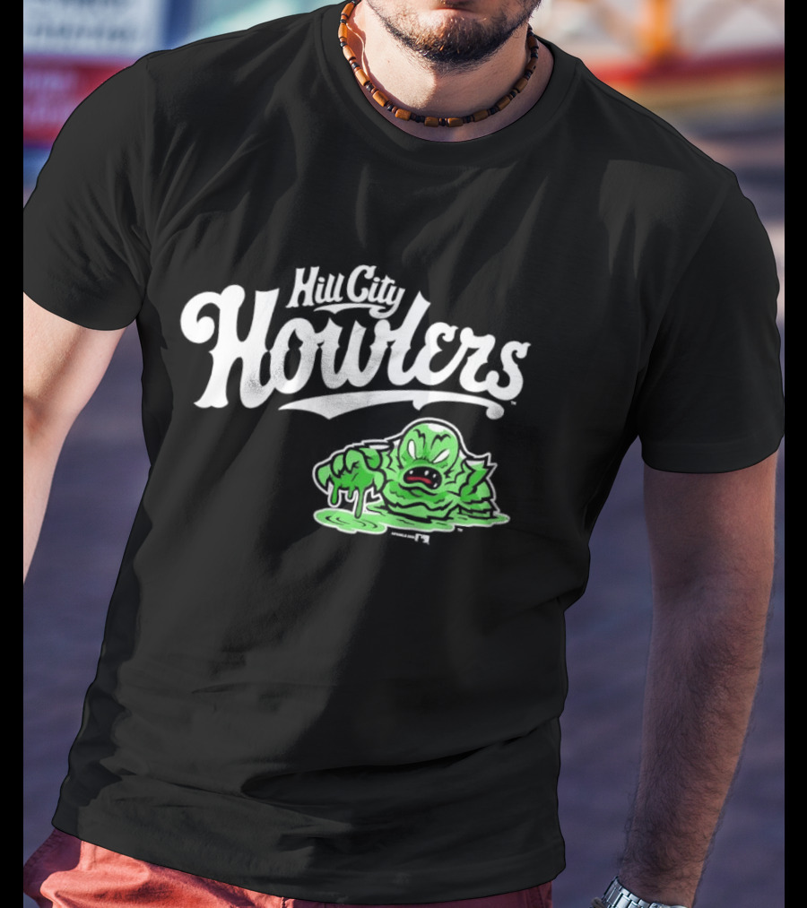 Hill City Howlers Swamp Monster Green Creature T-Shirt
