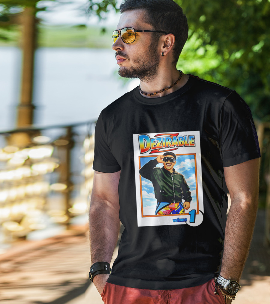 Dezirable Volume 1 Manga Cover Retro Style Sunglasses Colorful T-Shirt