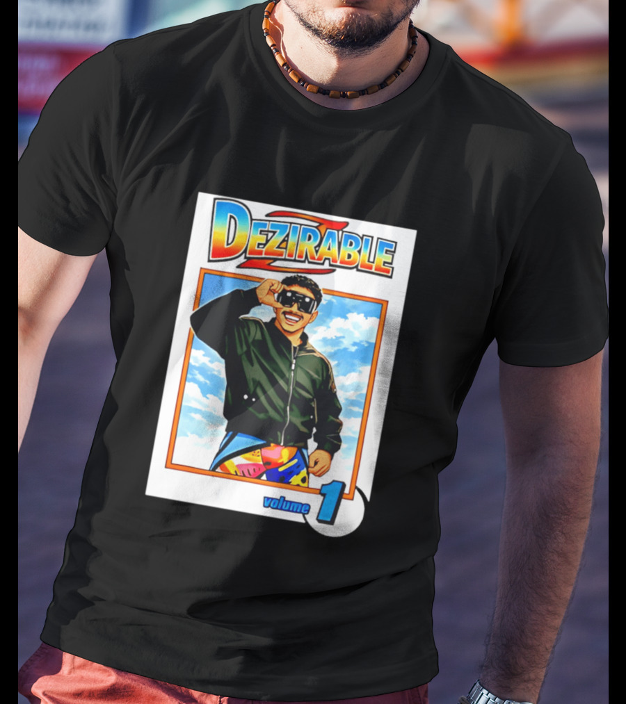 Dezirable Volume 1 Manga Cover Retro Style Sunglasses Colorful T-Shirt