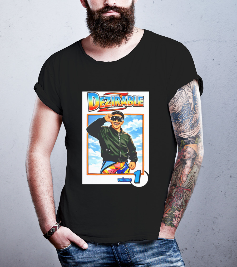 Dezirable Volume 1 Manga Cover Retro Style Sunglasses Colorful T-Shirt